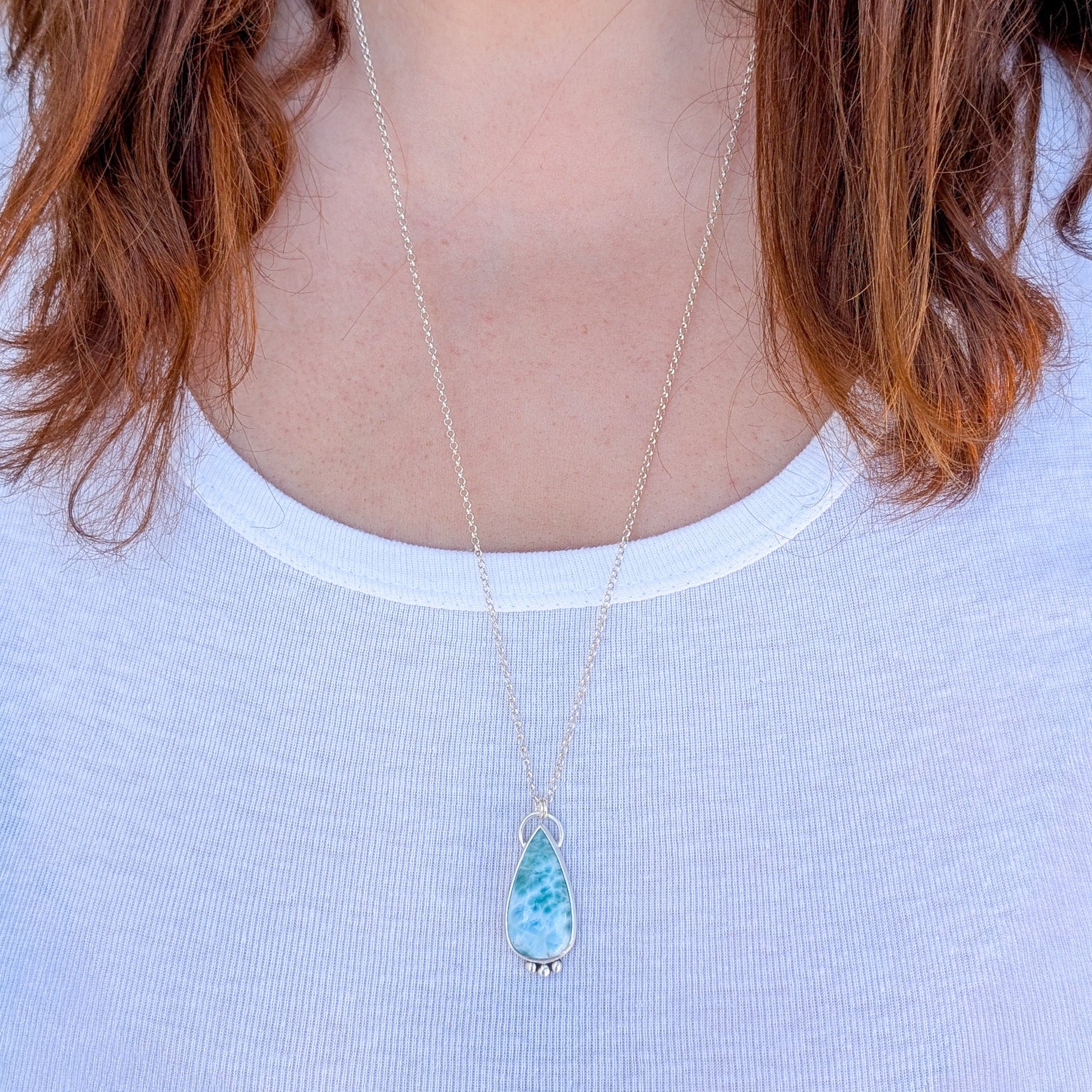 Colgante de plata con Larimar