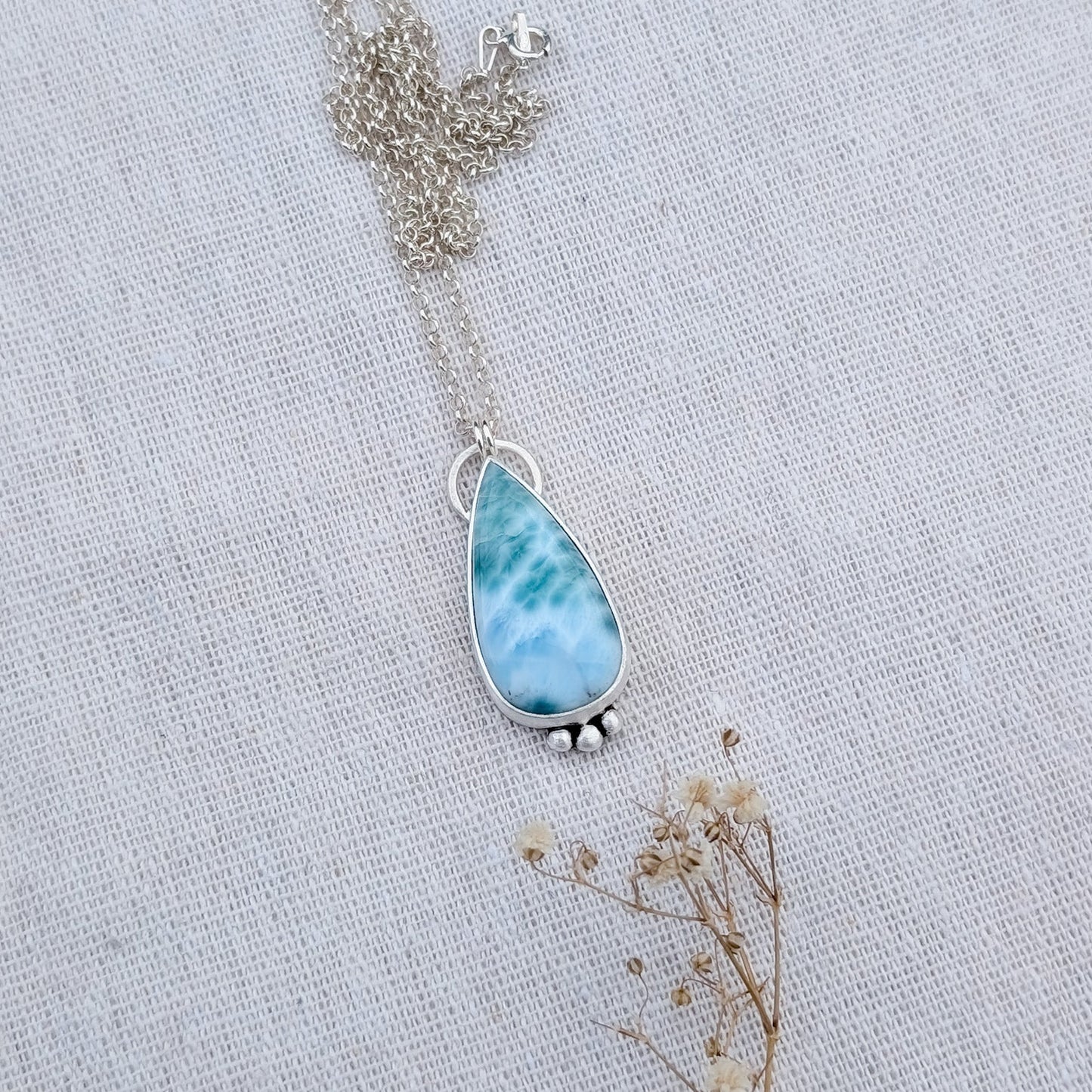 Colgante de plata con Larimar