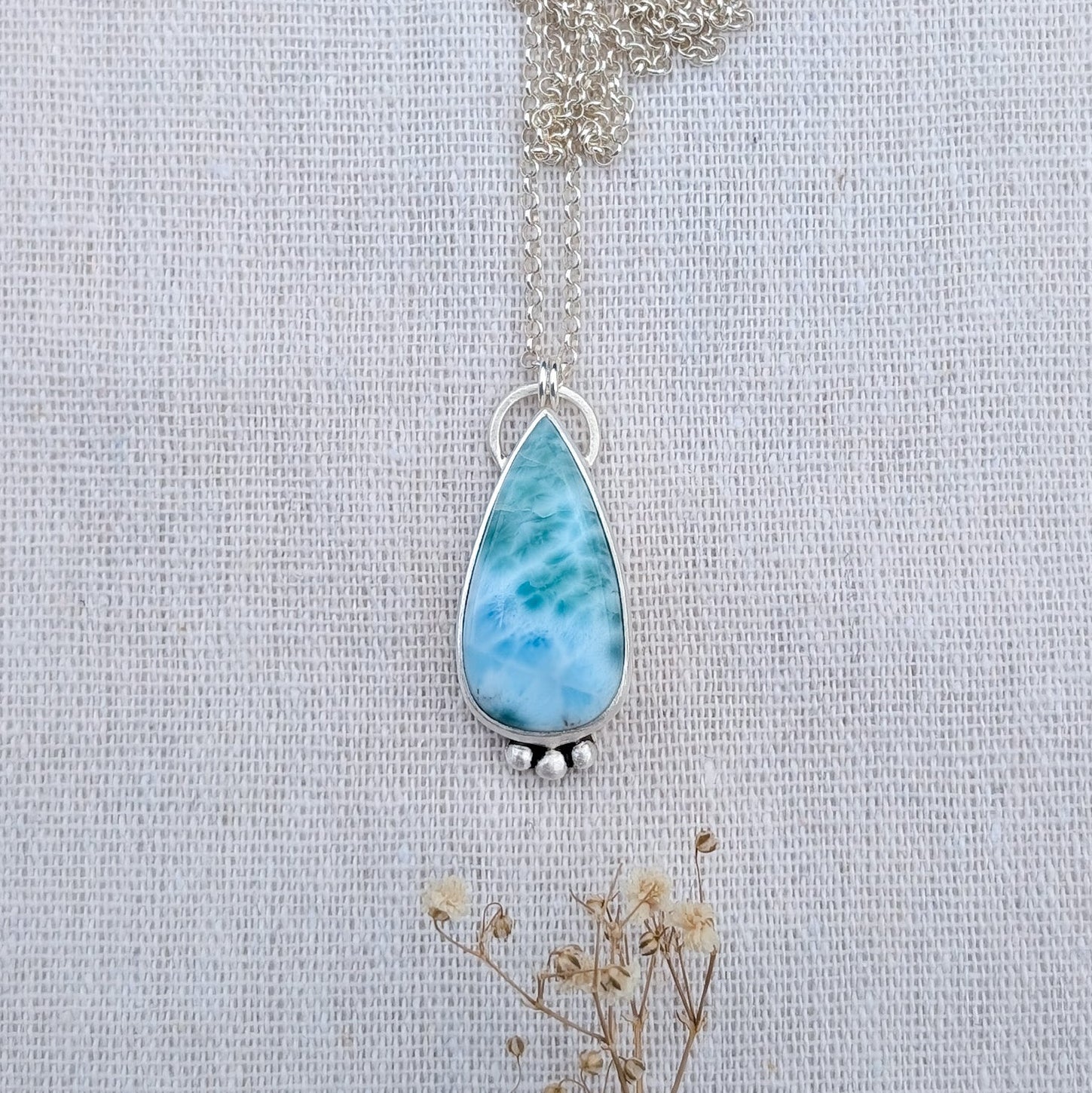 Colgante de plata con Larimar