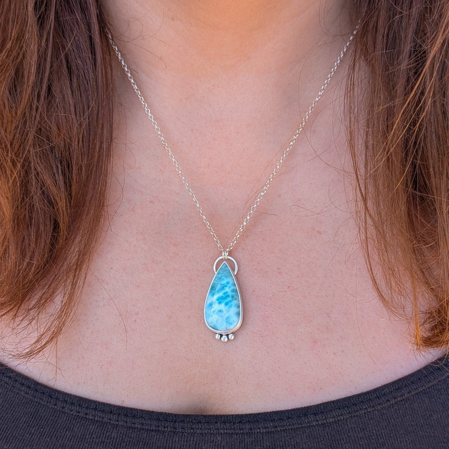 Colgante de plata con Larimar