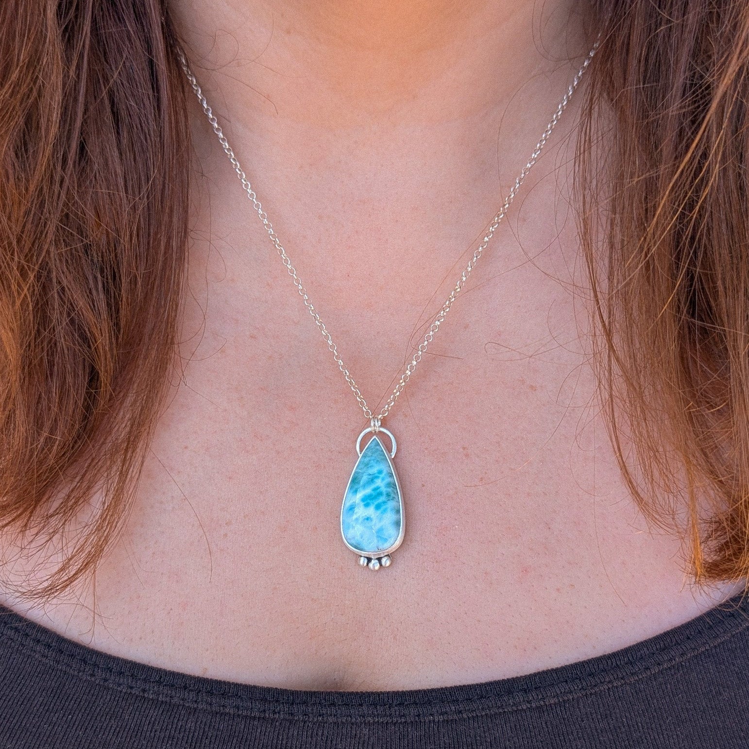 Colgante de plata con Larimar