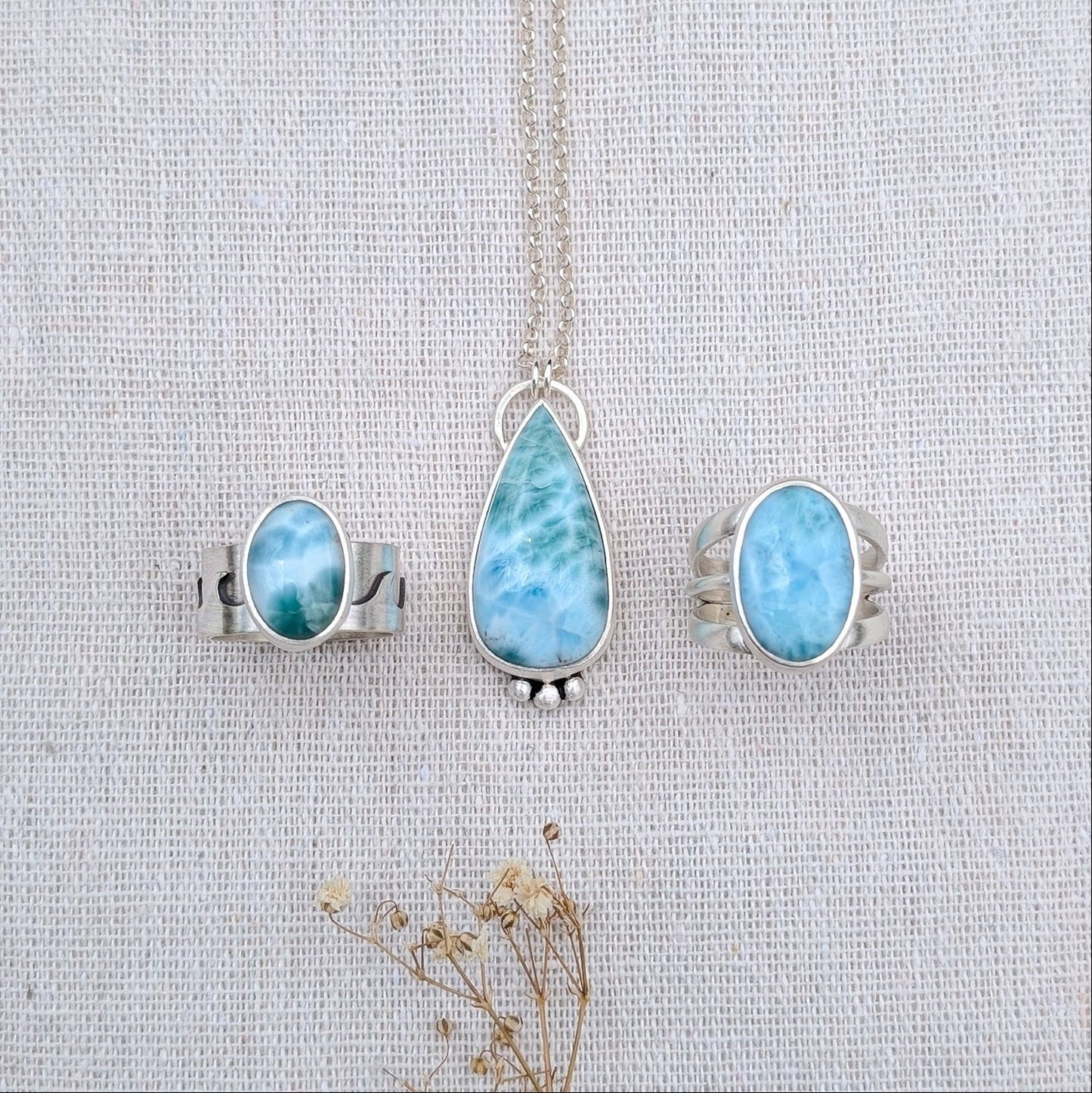 Colgante de plata con Larimar