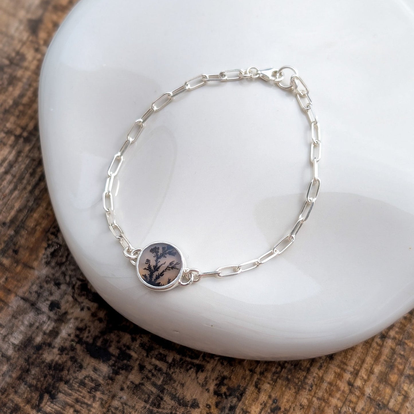 Pulsera de ágata dendrítica