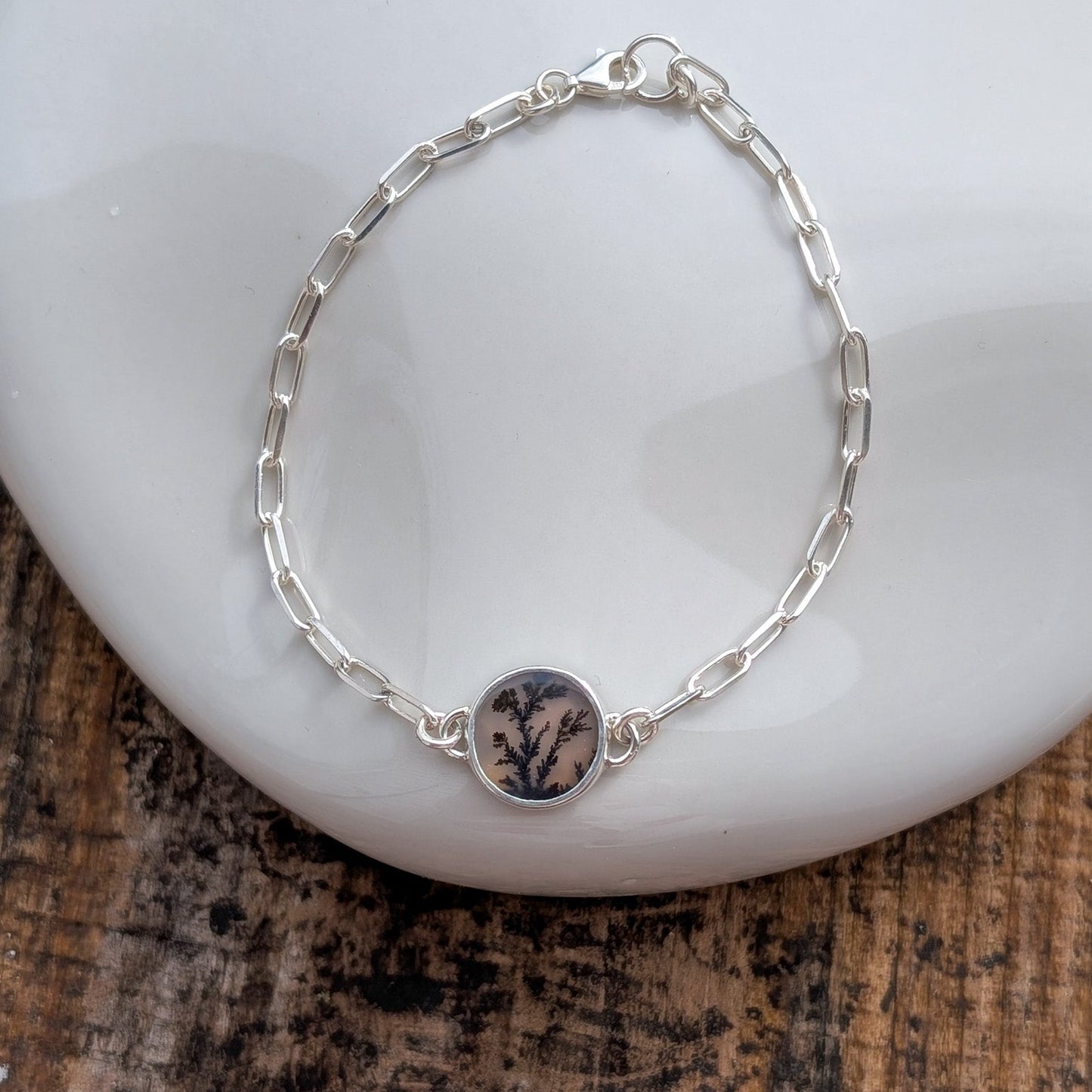 Pulsera de ágata dendrítica