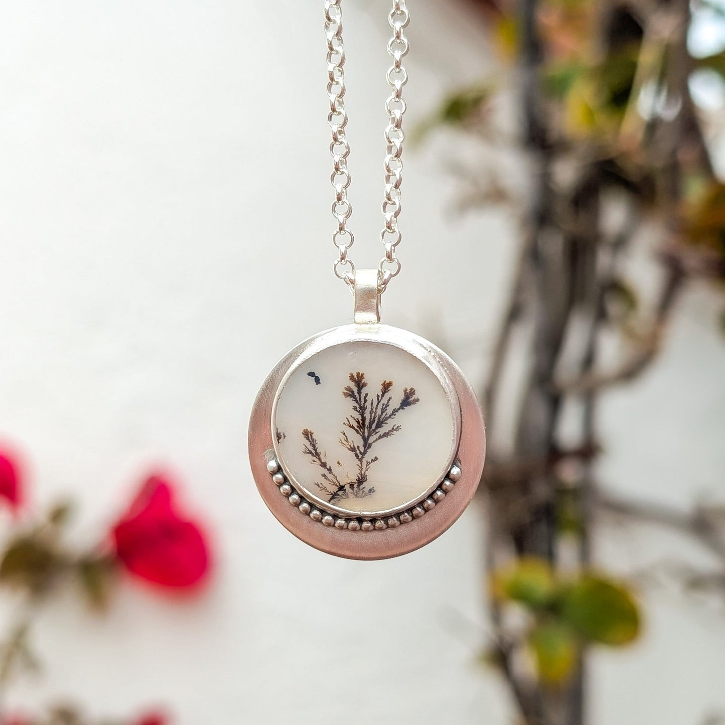 NATURE - Colgante de plata con ágata dendrítica