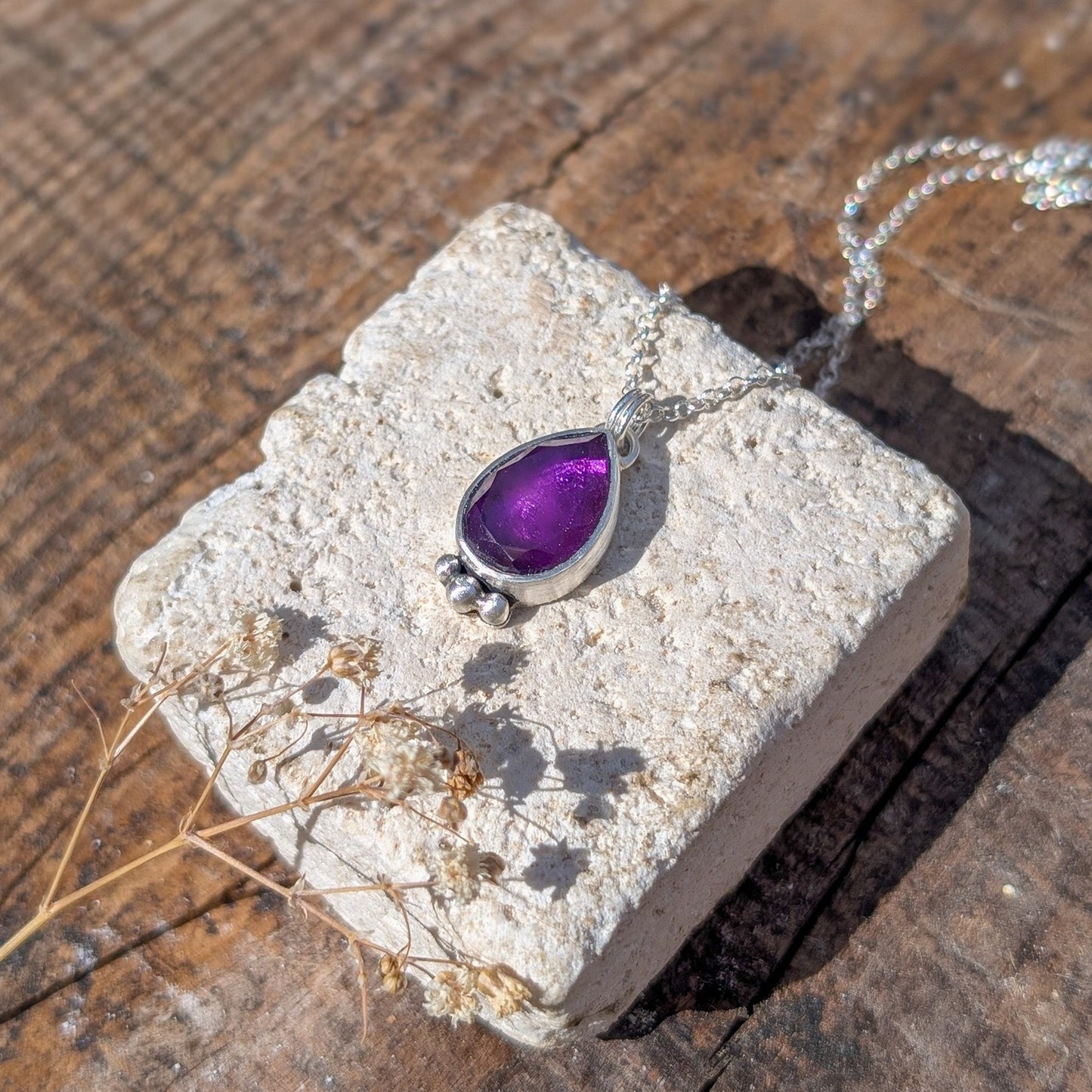 Colgante de plata con amatista