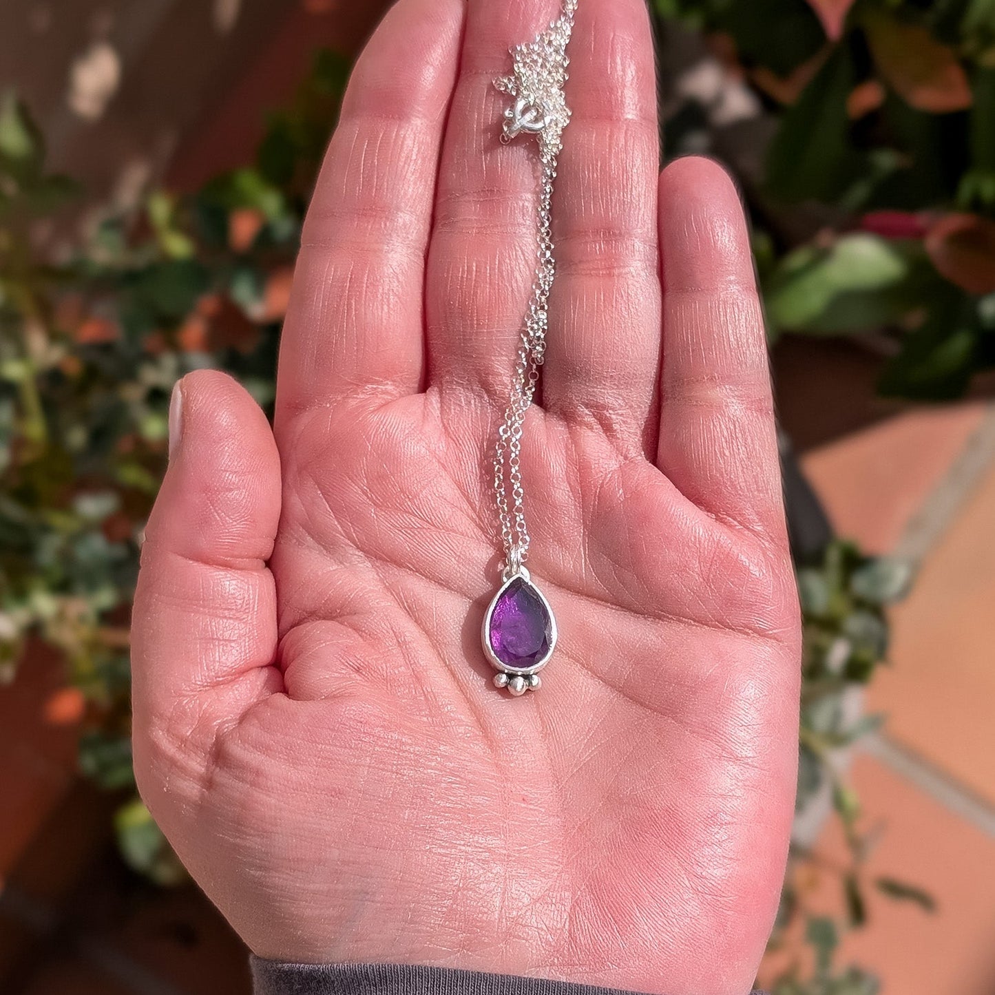 Colgante de plata con amatista