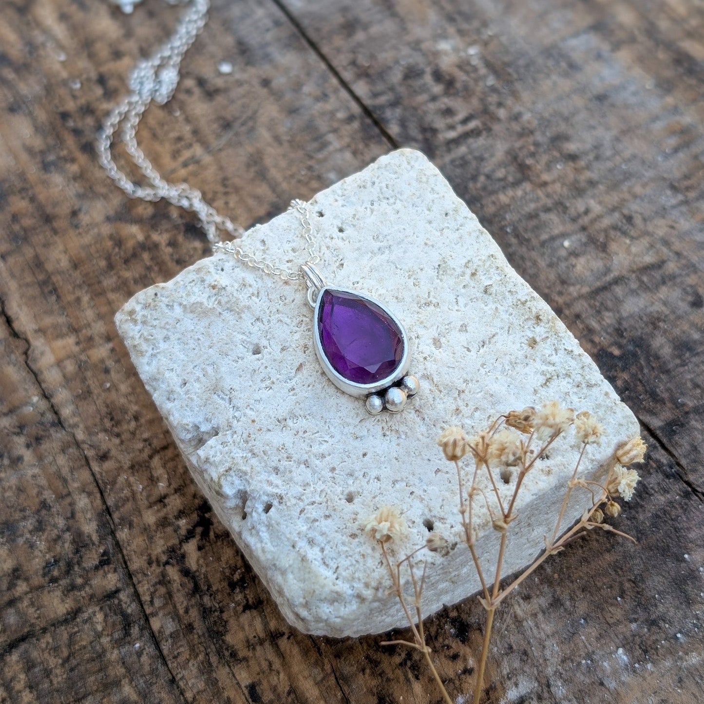 Colgante de plata con amatista