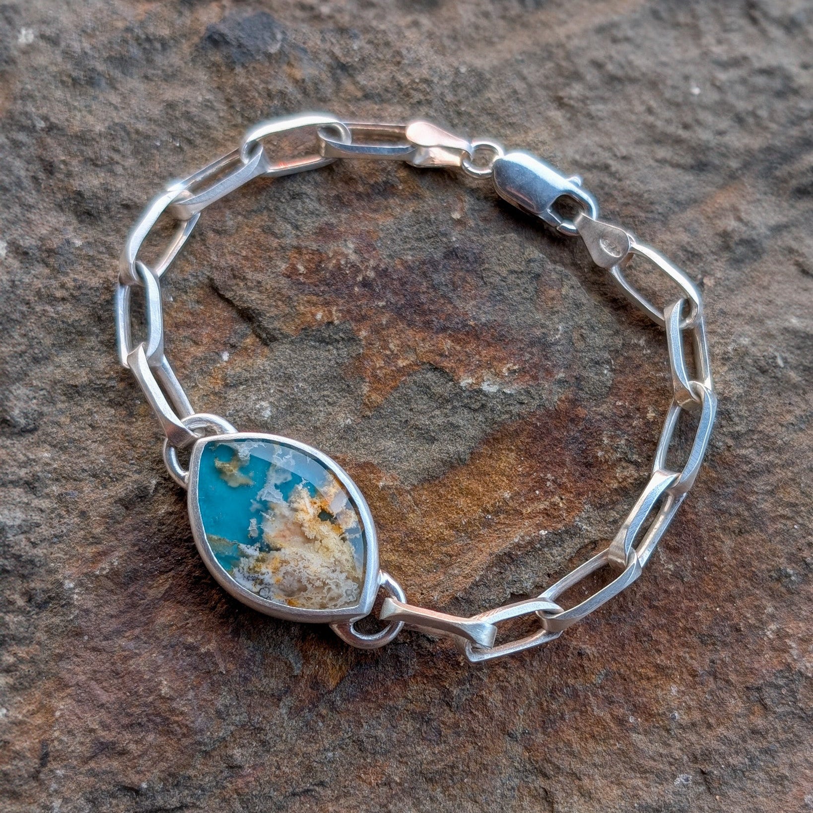 Pulsera agata pluma
