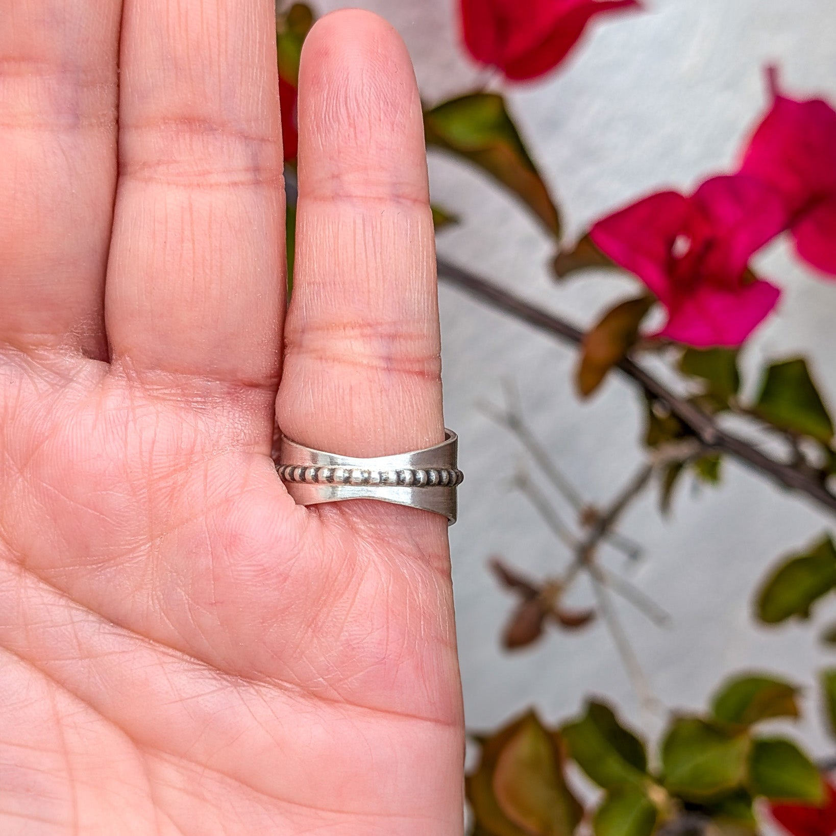 Anillo con ágata dendrítica